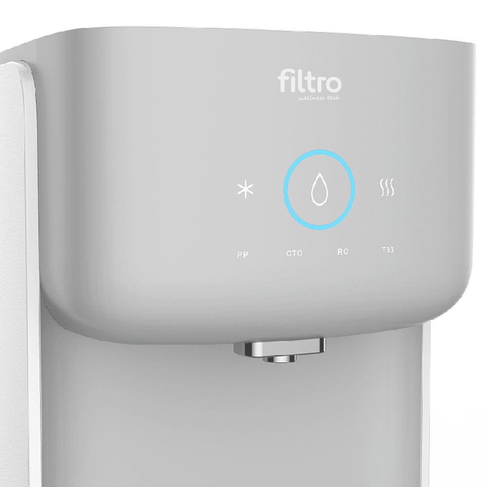 Dozator de apă, FILTRO Glaciar Soda, filtrare prin osmoză inversă în 5 stadii, sterilizare UV-LED în bazin, carbonatare apă cu CO2, alimentare directa de la retea cu kit inclus