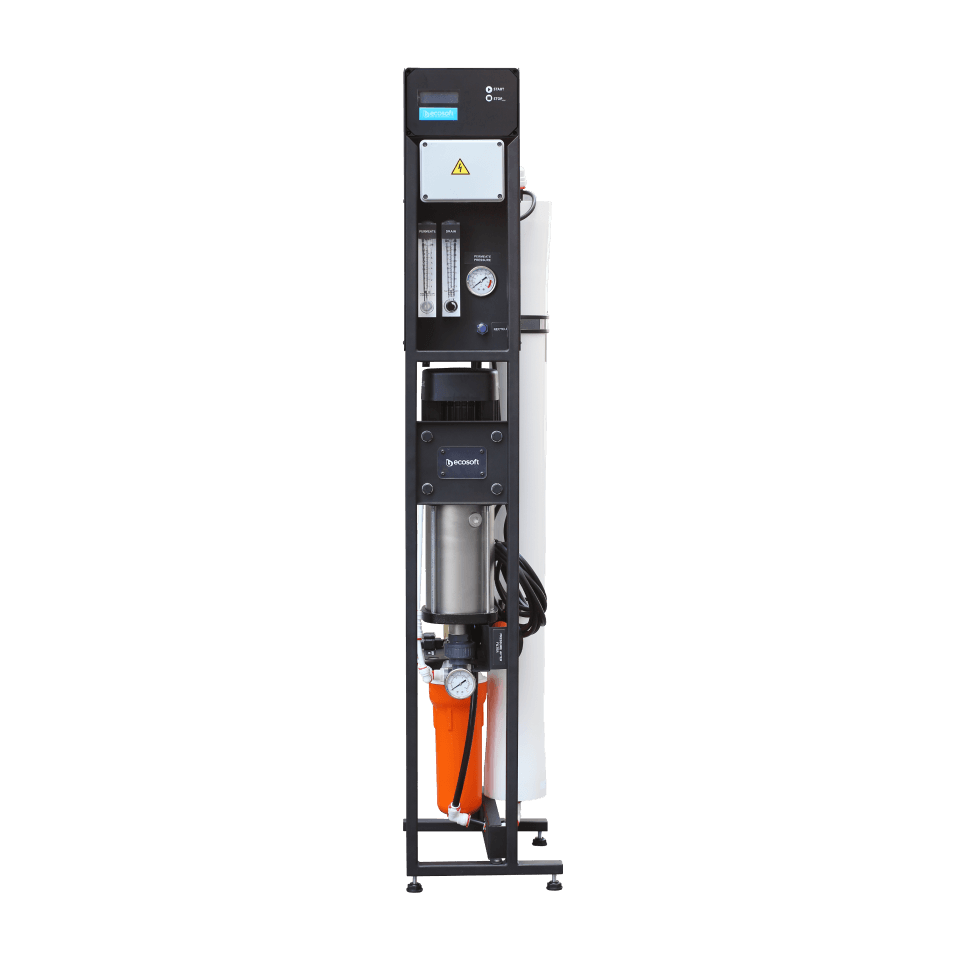 Osmoza inversa industriala, Ecosoft MO5000TP5, economica, controler OC5000, 1 carcasa de membrana 40", prefiltrare si pompa inclusa