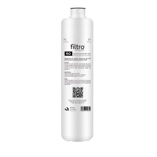 Membrana de osmoza inversa, FILTRO Glaciar RO-150G, capacitate 150 GPD, grad filtrare 0.0001 microni, conectare usoara twist