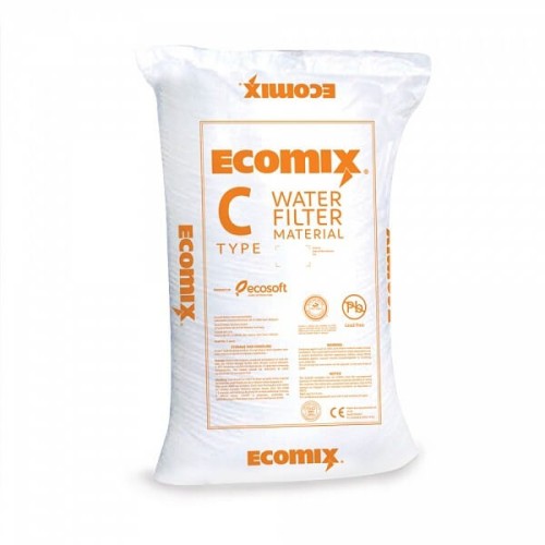 Rasina schimbatoare de ioni, ECOMIX C, ambalare sac 25 litri, eliminare duritate, fier, mangan, amoniu si materii organice numeroase, capacitate schimb ioni de 30g CaCO3/litru