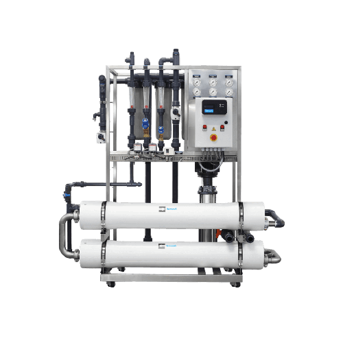 Osmoza inversa industriala, Ecosoft MO2TI5, profesionala, din inox, debit pana la 4 m3/h, carcase pentru 2 membrane de 8