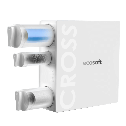 Osmoza inversa direct flow, Ecosoft Cross90 Balance, 1.5 litri/min, cartuse twist, membrana 600 GPD, baterie smart cu indicator