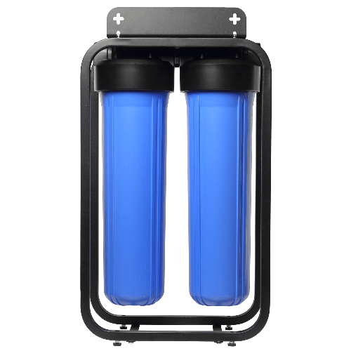 Set 2 carcase Big Blue 20", Ecosoft Aquapoint Standard, pe cadru metalic, cu supapa de presiune