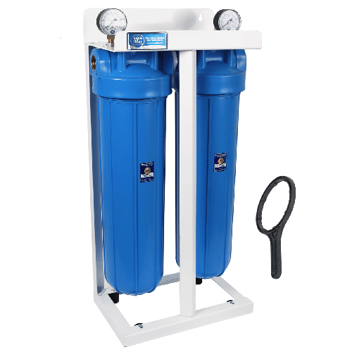 Set 2 carcase BIG BLUE 20″, cadru metalic, manometre si cheie