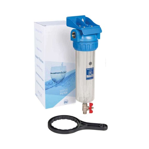 Set carcasa transparenta cu filet din alama de 3/4