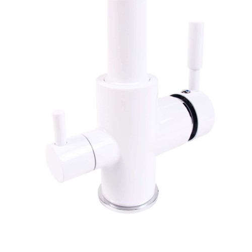 Baterie 3 căi, PREMIER CLASIC White, finisaj alb, flux separat apă filtrată și apă menajeră (rece și caldă)