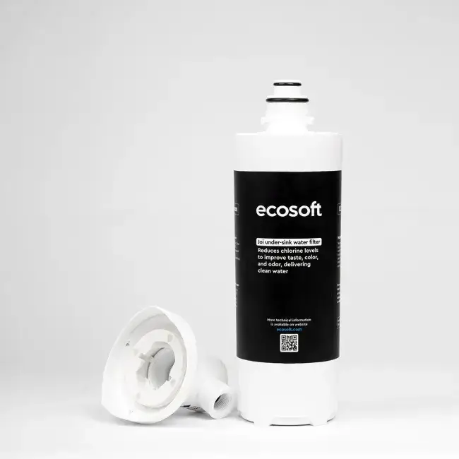Filtru de schimb cu carcasa, Ecosoft JOI, cartus 2 in 1 cu polipropilena si carbune activat