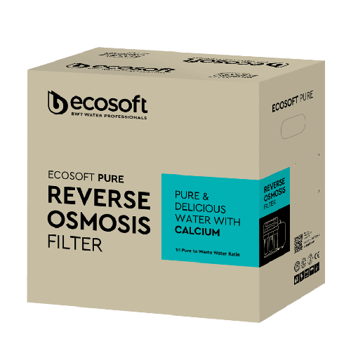 Osmoza inversa premium, Ecosoft Calcium MINT MO675PSMACECO, pompa de presiune pe cadru metalic, 75 GPD, 6 stadii cu remineralizare cu calciu si postcarbune