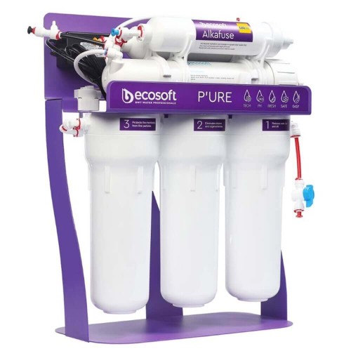 Osmoza inversa cu alcalinizare, Ecosoft Alkafuse MO675ALCPUREDTW, 6 stadii, pompa de presiune si cadru metalic, crestere PH 7-10