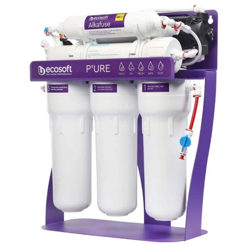 Osmoza inversa cu alcalinizare, Ecosoft Alkafuse MO675ALCPUREDTW, 6 stadii, pompa de presiune si cadru metalic, crestere PH 7-10