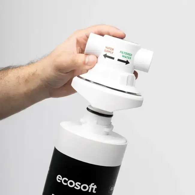 Sistem compact filtrare sub chiuvetă, Ecosoft JOI, microfiltrare 0.5 μm, 18000 L capacitate, debit 5 L/min