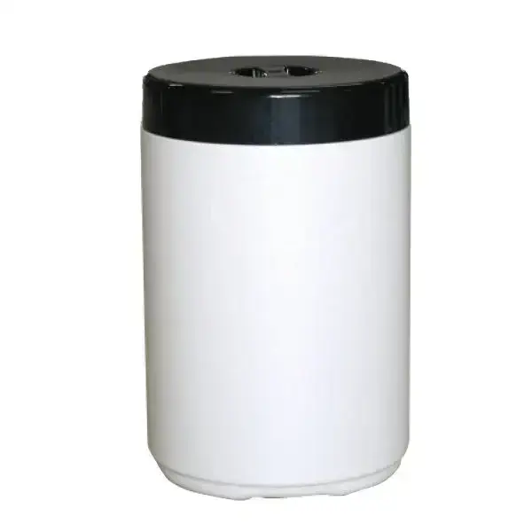 Vas pentru saramura, cu plutitor integrat, rotund, volum total de 145 litri