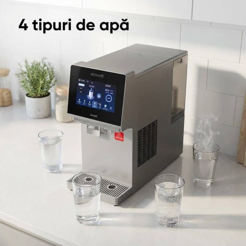 Dozator de apa, Ecosoft Spark, purificare prin osmoza inversa, sterilizare UV, apa rece/calda/carbo, alimentare directa de la retea sau din rezervor