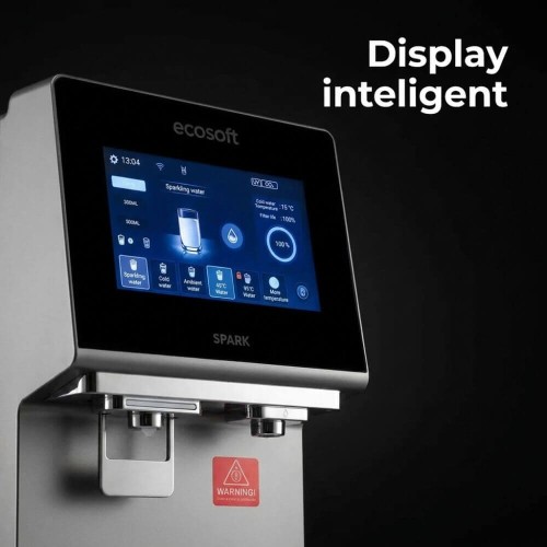 Dozator de apa, Ecosoft Spark, purificare prin osmoza inversa, sterilizare UV, apa rece/calda/carbo, alimentare directa de la retea sau din rezervor