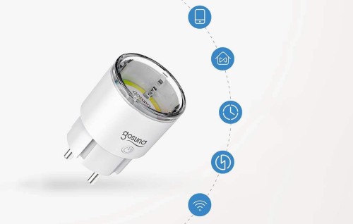 Priza smart cu WiFi, Gosund EP2, control din Tuya app, monitorizare energie, putere maxima 2500W, control vocal compatibil Alexa si Google Home