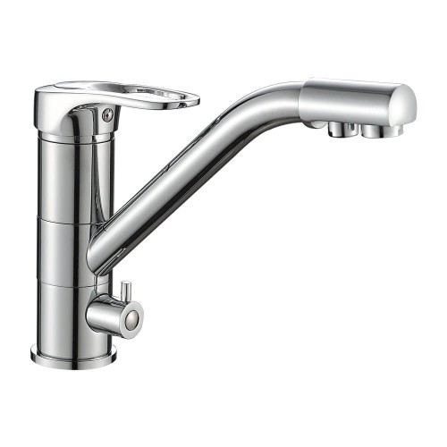 Baterie 3 căi, PREMIER Compact Chrome, finisaj crom lucios, flux separat apă filtrată și apă menajeră (rece și caldă)