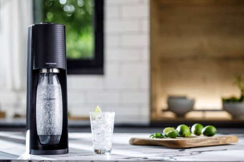 Aparat de sifon, SodaStream Terra Black, cu butelie de CO2 si sticla quick connect