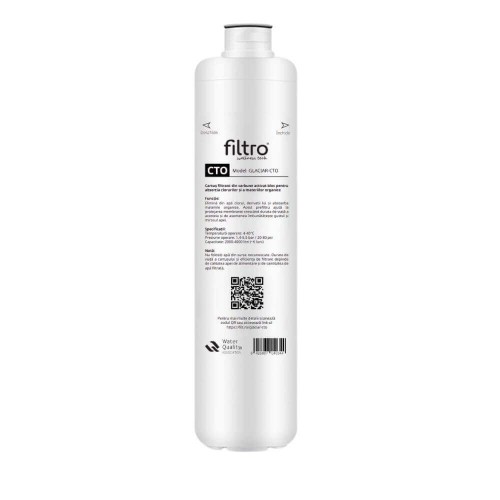 Filtru din carbune activat bloc, FILTRO Glaciar CTO, carbon activat bloc, conectare usoara twist