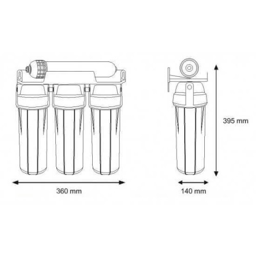 Sistem de ultrafiltrare, AquaFilter FP3-HJ-K1, in 4 stadii