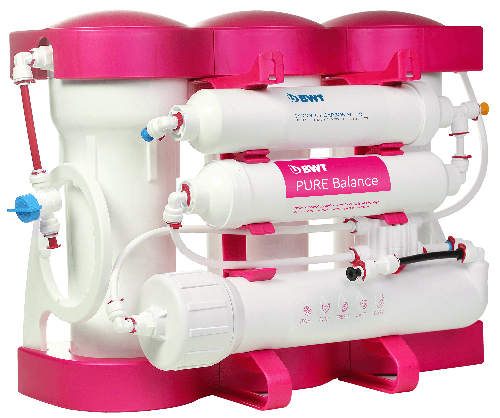 Osmoza inversa premium, BWT P'URE Balance PINK, MO675MBALBWTPINK, 6 stadii, eficienta ridicata, remineralizare cu calciu si magneziu