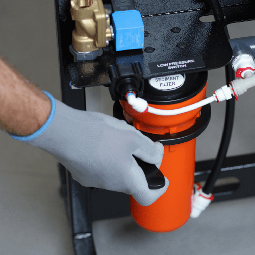Osmoza inversa industriala, Ecosoft MO5000TP5, economica, controler OC5000, 1 carcasa de membrana 40", prefiltrare si pompa inclusa