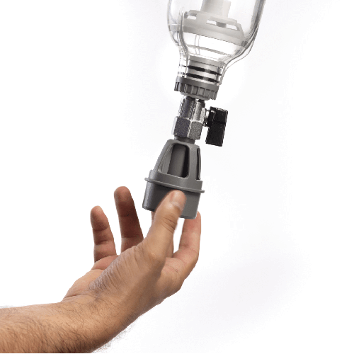 Sistem de filtrare, Ecosoft 3P Grey Triplex 10", valva de purjare, set de cartuse inclus, pentru apa de ploaie, conexiune 3/4"