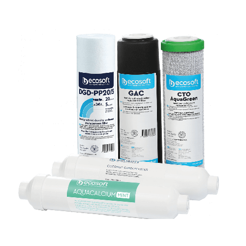 Set calcium, 5 cartuse pentru osmoza inversa premium, pre si postfiltrare