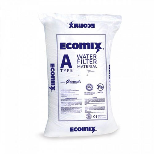 Rasina schimbatoare de ioni, ECOMIX A, sac 25 litri, eliminare duritate, fier, mangan, amoniu si materii organice moderate, capacitate schimb ioni de 35g CaCO3/litru