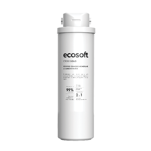 Cartus din carbune activat si osmoza inversa, 2 in 1, Ecosoft Cross Solo, inlocuire la maxim 12 luni