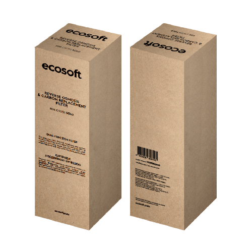 Cartus din carbune activat si osmoza inversa, 2 in 1, Ecosoft Cross Solo, inlocuire la maxim 12 luni