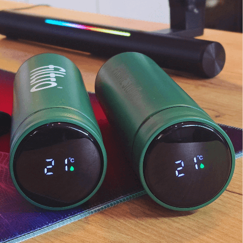 Termos cu perete dublu, FILTRO Thermo LED Green, afisaj tactil digital al temperaturii, infuzor inclus, volum 500 ml