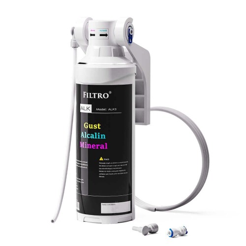 Osmoza inversa direct flow, FILTRO INFINITY DF600-ALK3, cu alcalinizare prin mineralizare, debit mare de 600GPD, fara bazin, pompa booster, display TDS