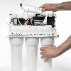 Osmoza inversa cu pompa, Ecosoft Standard MO650M1PSECOST, 6 stadii, pompa de presiune, cadru metalic, membrana de 50 GPD si remineralizare