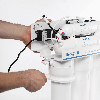 Osmoza inversa cu pompa, Ecosoft Standard MO650M1PSECOST, 6 stadii, pompa de presiune, cadru metalic, membrana de 50 GPD si remineralizare
