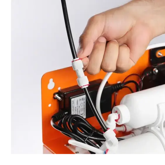 Osmoza inversa premium, Ecosoft Absolute PRO, pompa de presiune pe cadru metalic, 75 GPD, 5 stadii cu postcarbune