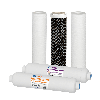 Set universal intermediar, 5 cartușe osmoză inversă, prefiltrare, postfiltrare și mineralizare cu filet, 6 luni, standard 10