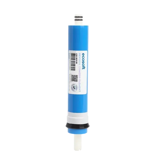 Membrană osmoză inversă Ecosoft CSV181250ECO, capacitate 50 GPD, filtrare 0.0001 microni, 190 litri/zi, certificare NSF