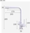Baterie 3 căi, PREMIER Tall White, finisaj alb, flux separat apă filtrată și apă menajeră (rece și caldă)