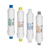 Set de 4 cartuse, AquaFilter EXCITO-B-CLR-CRT, cu conector rapid si carcasa alba