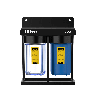 Set 2 carcase mixte, BIG BLUE 10" TWIN MIX , conexiune 1" din alama, cheie, supapa presiune si cadru metalic