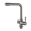 Baterie de bucătărie cu 3 căi, Premier Tall Graphite, finisaj gri graphite, flux separat apă filtrată și apă menajeră