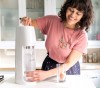 Aparat de sifon, SodaStream Spirit, de culoare alba, cu butelie CO2 si sticla