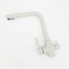 Baterie 3 căi cu flux separat apă filtrată, Premier Tall White Stone, finisaj gri mat design granit, apă rece caldă și purificată, montaj pe chiuvetă bucătărie, rezistentă la peste 500.000 de utilizări
