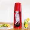 Aparat de sifon, SodaStream Spirit, de culoare rosie, cu butelie CO2 si sticla