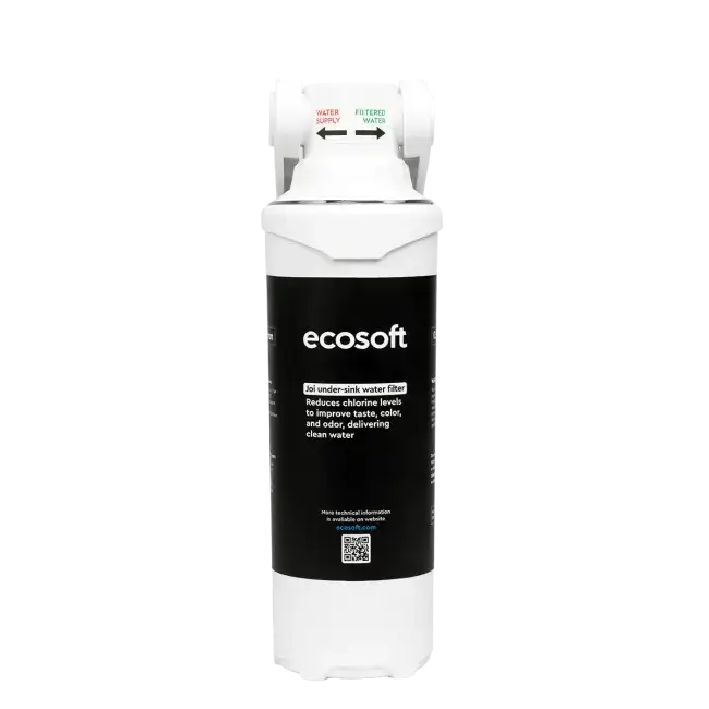 Sistem compact filtrare sub chiuvetă, Ecosoft JOI, microfiltrare 0.5 μm, 18000 L capacitate, debit 5 L/min