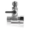 Teu adaptor cu robinet incastrat pentru alimentare filtru, 1/2