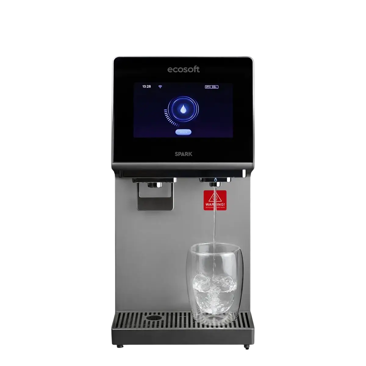 Dozator de apa, Ecosoft Spark, purificare prin osmoza inversa, sterilizare UV, apa rece/calda/carbo, alimentare directa de la retea sau din rezervor