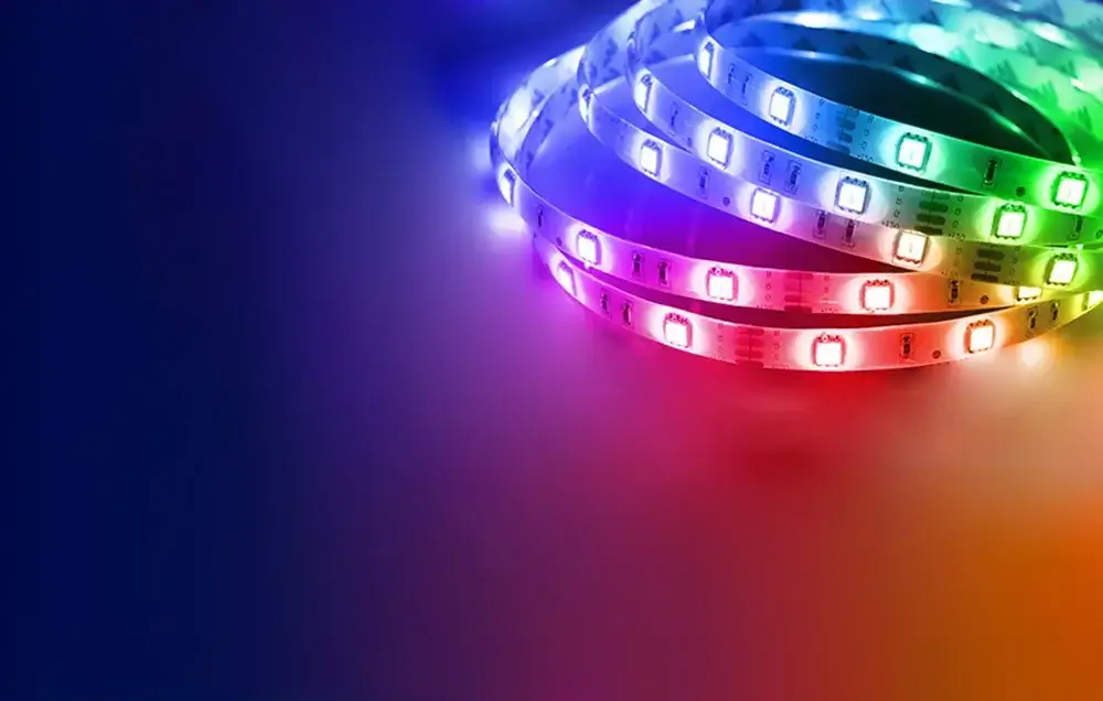 Banda LED smart cu WiFi, Gosund SL2, kit de 5 metri cu controler si alimentator, RGB, conectare in aplicatie Tuya Smart