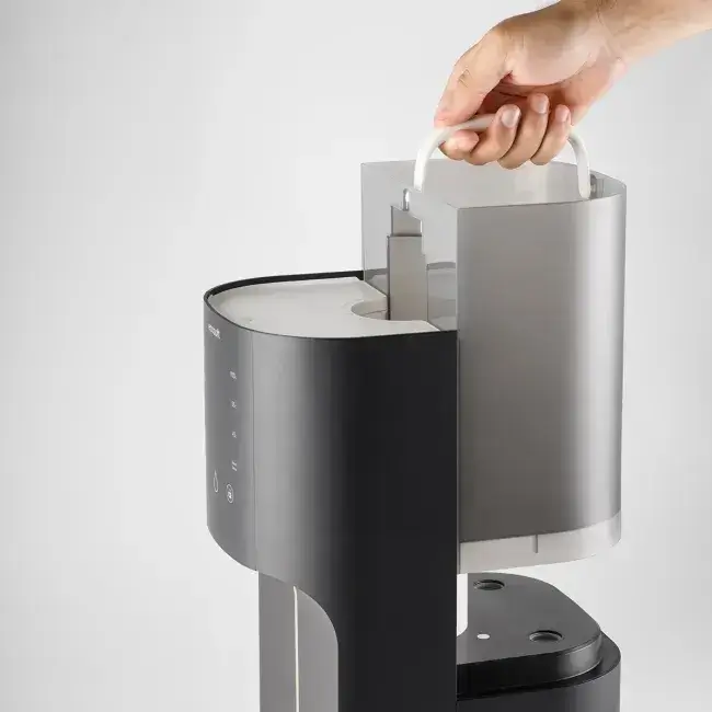 Sistem de osmoză inversă countertop fără instalare Ecosoft CROSS RAY, filtrare 3-in-1, apă caldă cu moduri 45/65/100 °C, sterilizare UV și afișaj TDS