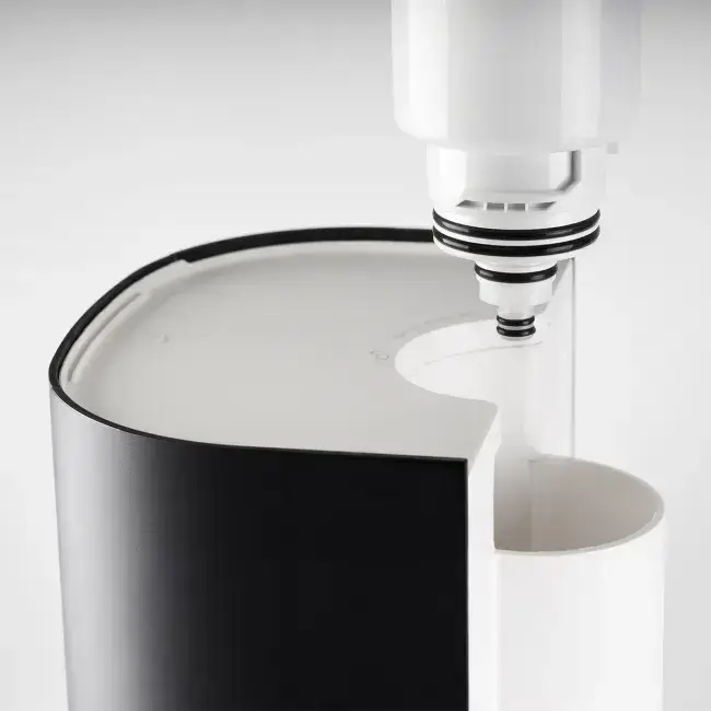 Sistem de osmoză inversă countertop fără instalare Ecosoft CROSS RAY, filtrare 3-in-1, apă caldă cu moduri 45/65/100 °C, sterilizare UV și afișaj TDS